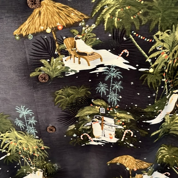 🎅🏻🏝️RARE TOMMY BAHAMA PENGUIN CHRISTMAS HOLIDAY BUTTON DOWN NWOT EXCELLENT COND. - Picture 3 of 8